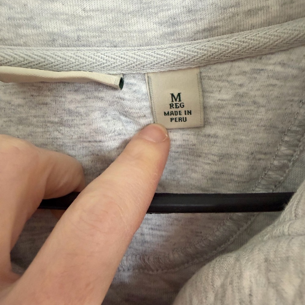 L.L. Bean Gray Quilted Sweatshirt - Picture 3 of 3